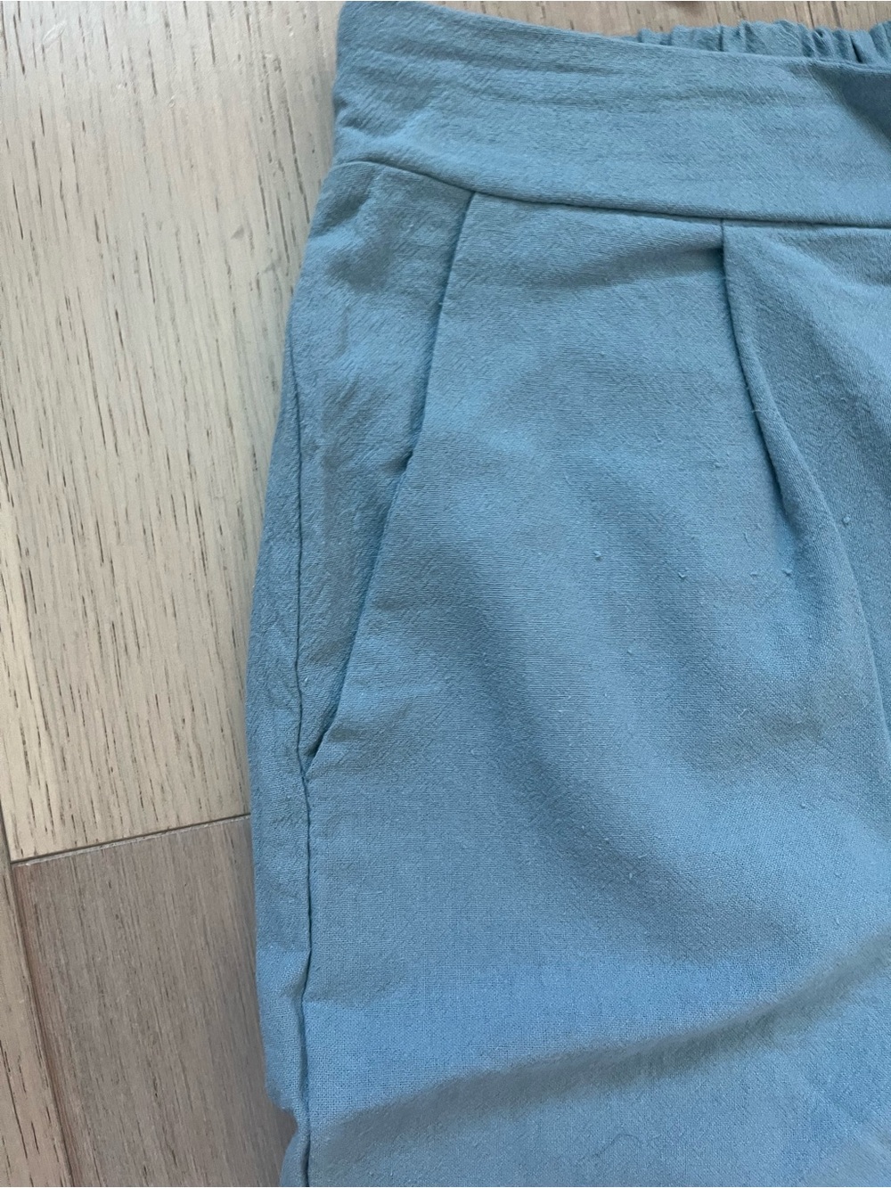 Light Blue Wide-Leg Pants with Matching Vest - Picture 3 of 10